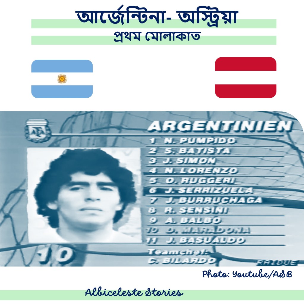 আর্জেন্টিনা- অস্ট্রিয়া/ প্রথম&nbsp;মোলাকাত